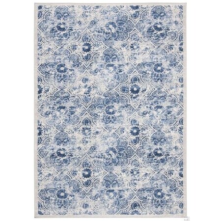 Safavieh 6 ft. 7 in. x 6 ft. 7 in. Brentwood Round Power Loomed RugCream & Blue BNT862D-7R